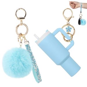 <b>Mini</b> Cup Keychain <b>Mini</b> Tumbler Keychain Chapstick Holder for Women Girls Bag Purse Handbag <b>Backpack</b> - Product Image 3
