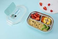 Boîte à déjeuner en Silicone, faite sur mesure, 10 pièces, Promotion de bébé en acier inoxydable, contenant pour nourriture