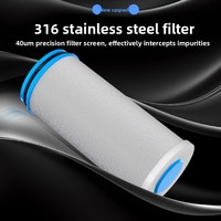 Filtre anti-calcaire pour chauffe-eau, machine à laver, pommeau de douche et robinet d'eau, sans cartouche, en matériau PC, modèle