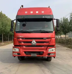 Sử dụng sinotruk HOWO 6x4 10 Wheeler DIESEL máy kéo đầu bên phải tay lái xe máy kéo xe tải