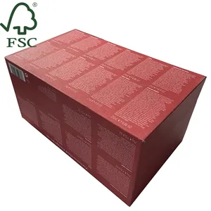 Customized Wholesale Red Luxury Creative Color Box Multi-layer Drawer Style Gift Box