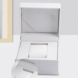 高品质PUレザーボックスウォッチボックスカスタムロゴ11.5x11x7.5cmギフト包装用ホワイトブラックグレー - Product Image 6