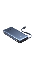 Banco de Energía UGREEN de 55W y 20000mAh con Cable Tipo-C Integrado, Pantalla Digital, Carga Rápida, Material de Madera, Regalo de Viaje o Negocios