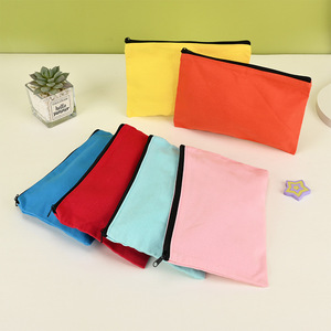 Trousse à crayons en toile colorée en gros - Pochette portable à fermeture éclair pour cosmétiques et papeterie, Organisateur polyvalent pour étudiants - Product Image 1