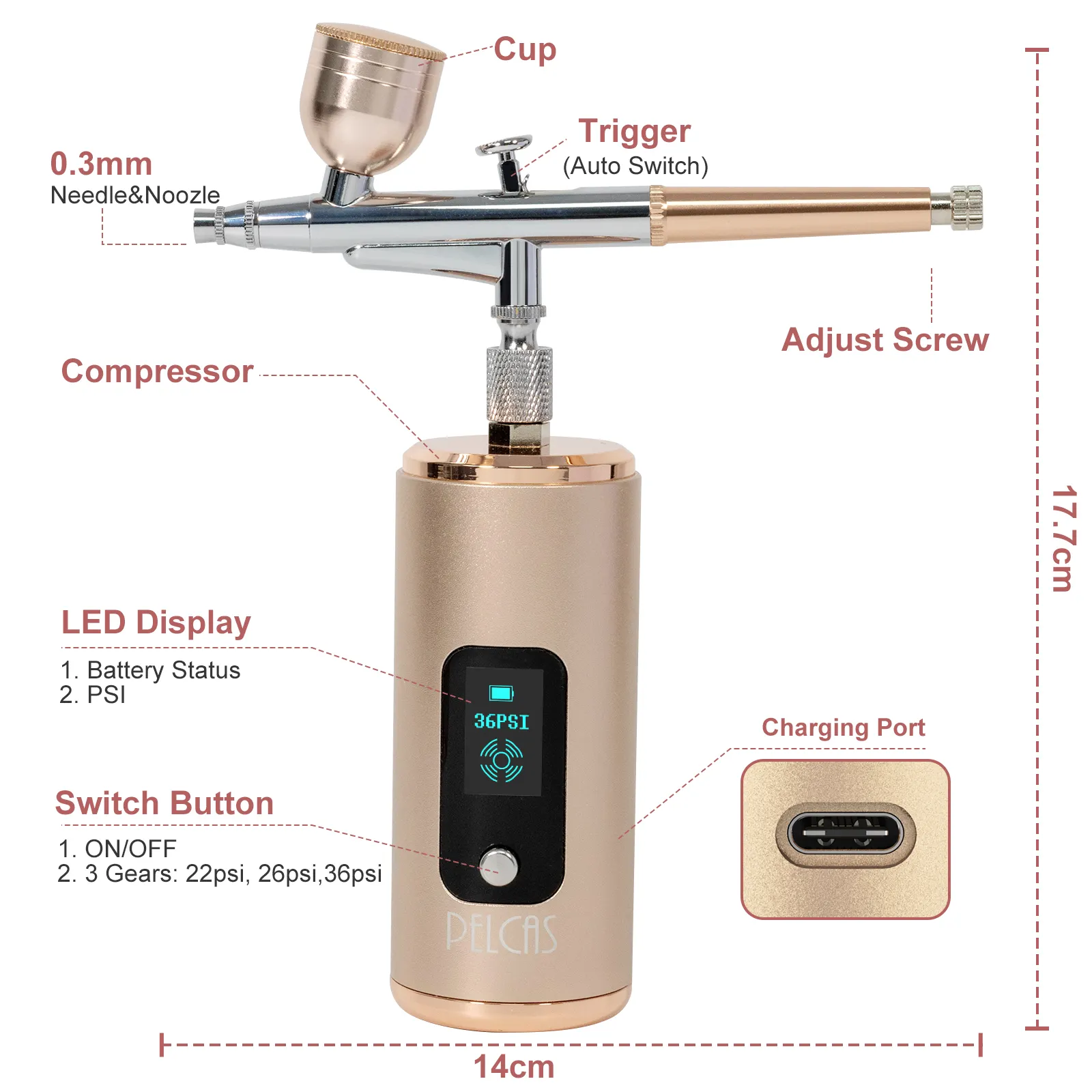 Set Airbrush Mini riasan Diy, mesin Airbrush wajah, pistol semprot, Airbrush Mini untuk riasan, cat seni kuku