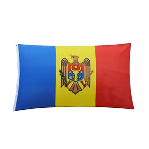 Fabricant vente en gros de haute qualité 100% polyester personnalisé 3*5 pieds moldavie bannière événements vacances décoration moldavie drapeaux