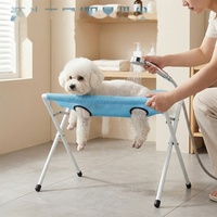 Hamac pliable en acier inoxydable pour toilettage d'animaux, support de bain pour chiens et chats, support de lavage, lit de contention pour harnais et coupe-ongles