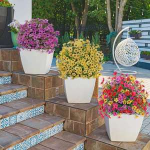 Fiori Artificiali a Sfera di <span class=keywords><strong>Violette</strong></span>, Cespugli Realistici Fatti a Mano, Resistenti ai Raggi UV, in Plastica, per Decorazione di Portico, Patio, Giardino e Casa - Product Image 2