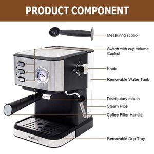 2025 Hot Bán Espresso Viên Nang Cà Phê <span class=keywords><strong>Maker</strong></span> <span class=keywords><strong>1.5L</strong></span> Cà Phê Điện Máy Pha Cà Phê Cappuccino 20 Thanh Espresso Cà Phê Với Frother <span class=keywords><strong>Maker</strong></span> - Product Image 4