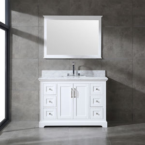 Modern Solid <b>Wood</b> <b>Bathroom</b> Vanity with Soft-Closing Hinges and Eco-Friendly Design for Workshop & Apartment Use - Product Image 1