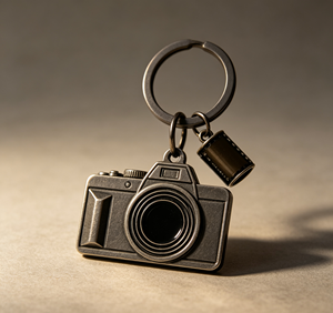 Custom Zinc Alloy <b>Camera</b> Keychain Metal Key Ring Vintage Film Reel Pendant Promotional Gift - Product Image 4