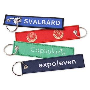 พวงกุญแจผ้าและคาราไบเนอร์สำหรับการส่งเสริมการบินเครื่องปักโลโก้ตามสั่ง - Product Image 4