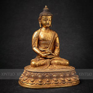 Statue de <span class=keywords><strong>bouddha</strong></span> <span class=keywords><strong>en</strong></span> bronze doré <span class=keywords><strong>ancien</strong></span> pour la décoration de la maison - Product Image 2