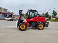 Extension de flèche télescopique pour chariot élévateur Manitou, marque Muduo, mât diesel à trois étages, longueur de fourche 5300 mm