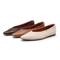Chaussures plates pour femmes, dessus en cuir véritable, semelle en caoutchouc, légères, style décontracté, respirantes, confortables, multi-saisons