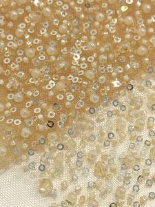 2025 đầy đủ bao phủ ngọc trai đính cườm French Bridal Wedding Tulle lưới ren Vải <span class=keywords><strong>net</strong></span> cho phụ kiện đám cưới - Product Image 2