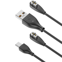 Kabel pengisi daya magnetik, kabel USB/tipe-c untuk Aftershokz Aeropex AS800 untuk Shokz OpenRun Pro/OpenRun Mini/OpenComm