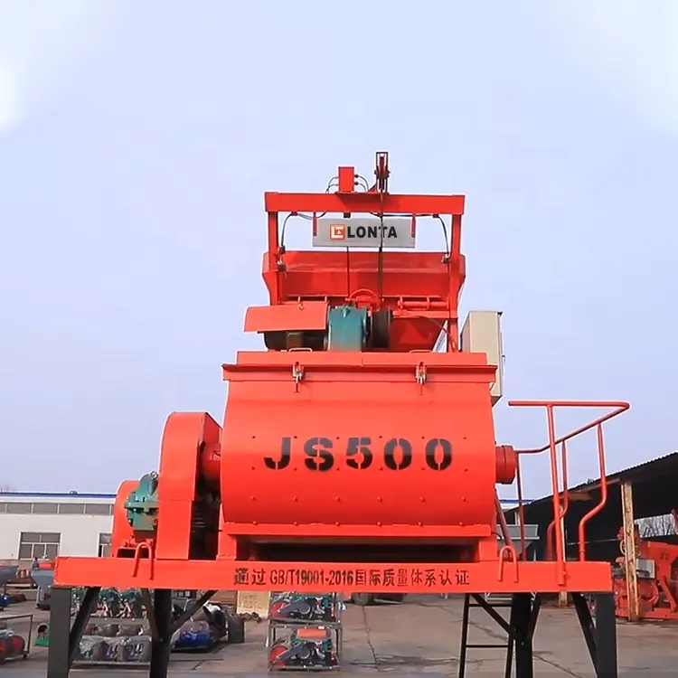 LONTA JS500 500L, большая промышленная бетонная установка, электрическая самозагружающаяся Бетономешалка для бетономешалки для машины для изготовления блоков