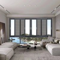 Ventanas Corredizas Modernas de Aleación de Aluminio Resistentes a Huracanes, con Persianas Templadas, Diseño Aprobado por Florida para Cocina y Baño