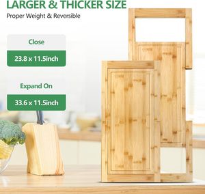 <span class=keywords><strong>Planche</strong></span> à découper extensible pour évier, planches à découper en bambou avec rainure pour jus, <span class=keywords><strong>planche</strong></span> à découper pour évier - Product Image 5
