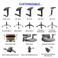 Silla de Oficina Moderna y Cómoda para Computadora, con Base Cromada y Malla, para Uso en Escritorio, para Oficina en Casa