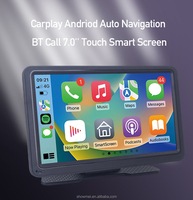 Estéreo Portátil para Coche de 7 Pulgadas con Cámara DVR PND Pantalla Multimedia Android Auto y Carplay