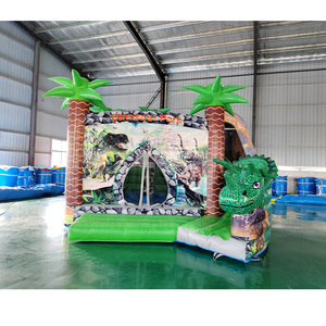 Château gonflable commercial en PVC certifié CE, type <span class=keywords><strong>T</strong></span>.<span class=keywords><strong>rex</strong></span>, avec toboggan, capacité de 300 à 500 kg pour 5 à 10 passagers, <span class=keywords><strong>facile</strong></span> à utiliser - Product Image 2