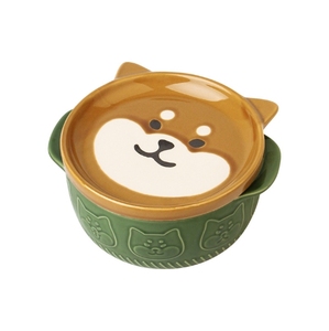 Bol à nouilles japonais Shiba Inu Bubble de dessin animé, bol domestique à double <span class=keywords><strong>oreille</strong></span> en céramique, grande capacité - Product Image 1