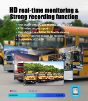 Système de gestion de flotte MDVR 4G 4CH 1080P avec caméra de recul pour voiture et écran de moniteur TV 9 pouces, DVR 5 canaux pour camion