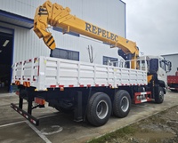 OEM 6*4 Dongfeng Truk Derek Boom Lurus dengan Crane Hidrolik Teleskopik 12Ton 14T 5 Lengan untuk Pengangkatan Konstruksi