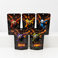 Sachets Doypack personnalisés en Mylar holographique imprimés par gravure, anti-odeur, refermables avec fermeture éclair, pour l'emballage de bonbons, de gelées et de snacks