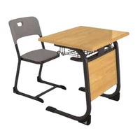 Bureau et chaise réglables individuels pour salle de classe, mobilier scolaire pour étudiants avec chaise et tiroir métallique