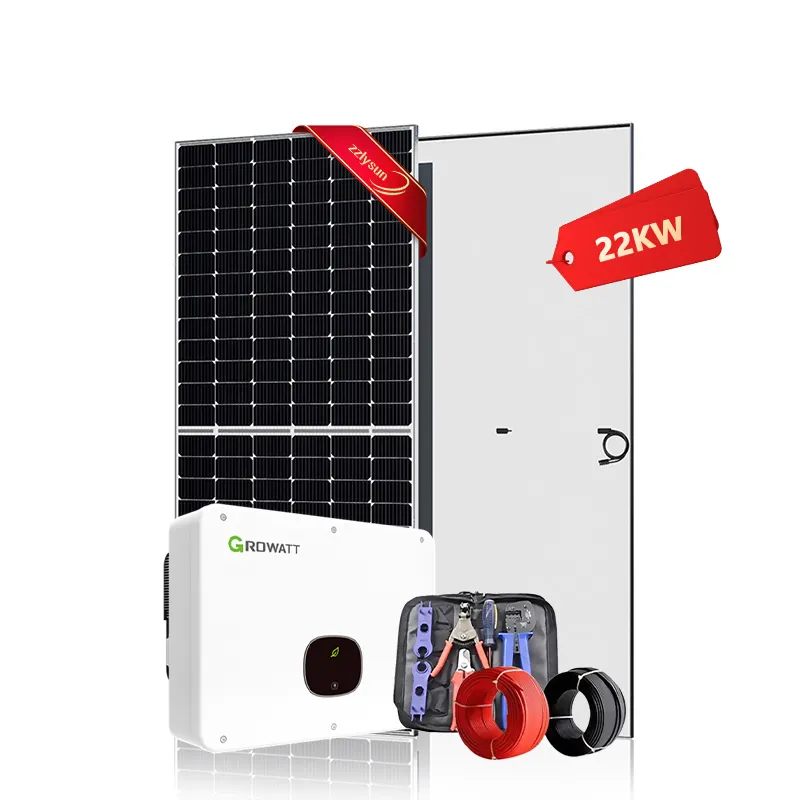 Good price solar photovoltaic power generation 23kw home battery energy storage solar system on grid for home