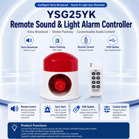 Alarme de sécurité YSG25YK à télécommande 7 canaux, sirène 120 dB, alarme sonore et lumineuse extérieure IP65 pour la sécurité