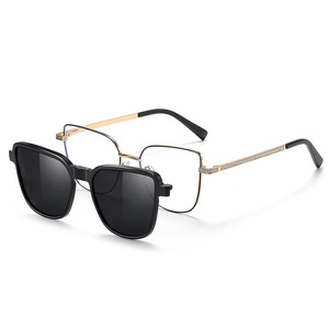 Nuevas Gafas <span class=keywords><strong>de</strong></span> Sol <span class=keywords><strong>de</strong></span> Moda <span class=keywords><strong>de</strong></span> Lujo 7108 con Clip Metálico Sólido, <span class=keywords><strong>Lentes</strong></span> Tácticas Coloridas, Polarizadas, Magnéticas, para Mujer, TR90 - Product Image 1