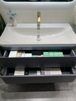 2025 meubles de salle de bain en bois modernes de luxe LED miroir intelligent en céramique pour Villa chambre à coucher appartement hôpital atelier utilisation