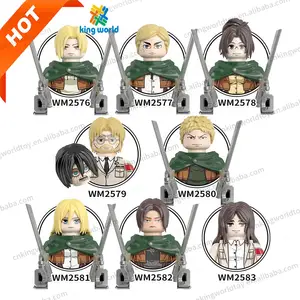 Hot Sale 2024 Attack On Titan Levi Ackerman Eren Mikasa Giant Annie Bricks Mini Building Toy Action Toy Figures Building Blocks