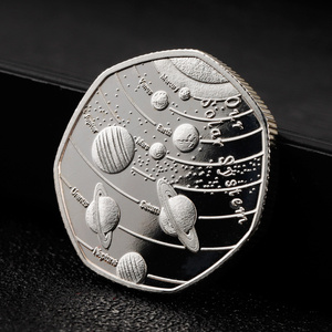 เหรียญเงินหลายเหลี่ยมชุบทองดีไซน์ใหม่สำหรับเป็นของที่ระลึกผลิตจากโรงงาน - Product Image 5