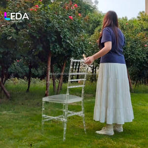 LEDA Modern Adult High-end Restaurant Silla DE BODA transparente de cristal de alta calidad - Product Image 1