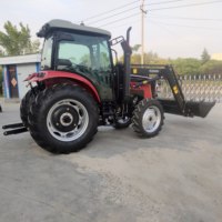 Trattore Agricolo 80hp 90hp 4 Ruote Motrici PTO 540/760 con Caricatore Frontale in Vendita