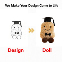 Peluche douce et réaliste en forme de pomme de terre ou d'arachide, adorable figurine végétale pour décoration de chambre, cadeau de remise de diplôme, personnalisable en gros avec logo