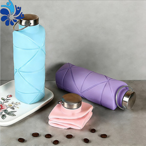 Botella de agua plegable de silicona, 1000Ml, portátil, para acampar al aire libre, senderismo, viajes, taza para beber, Unisex - Product Image 3