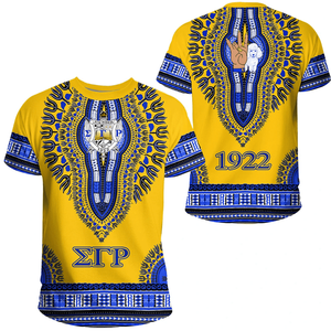 Custom Sigma Gamma Rho <strong>Sorority</strong> Girls T-shirts African Dashiki Plus Size Casual Vintage Shirt for Women Cheap Bulk T Shirts - Product Image 1