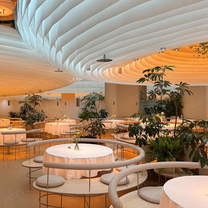 Techo de caída de material de membrana de grado A1 ignífugo de lujo con textura francesa para Resurant - Product Image 1