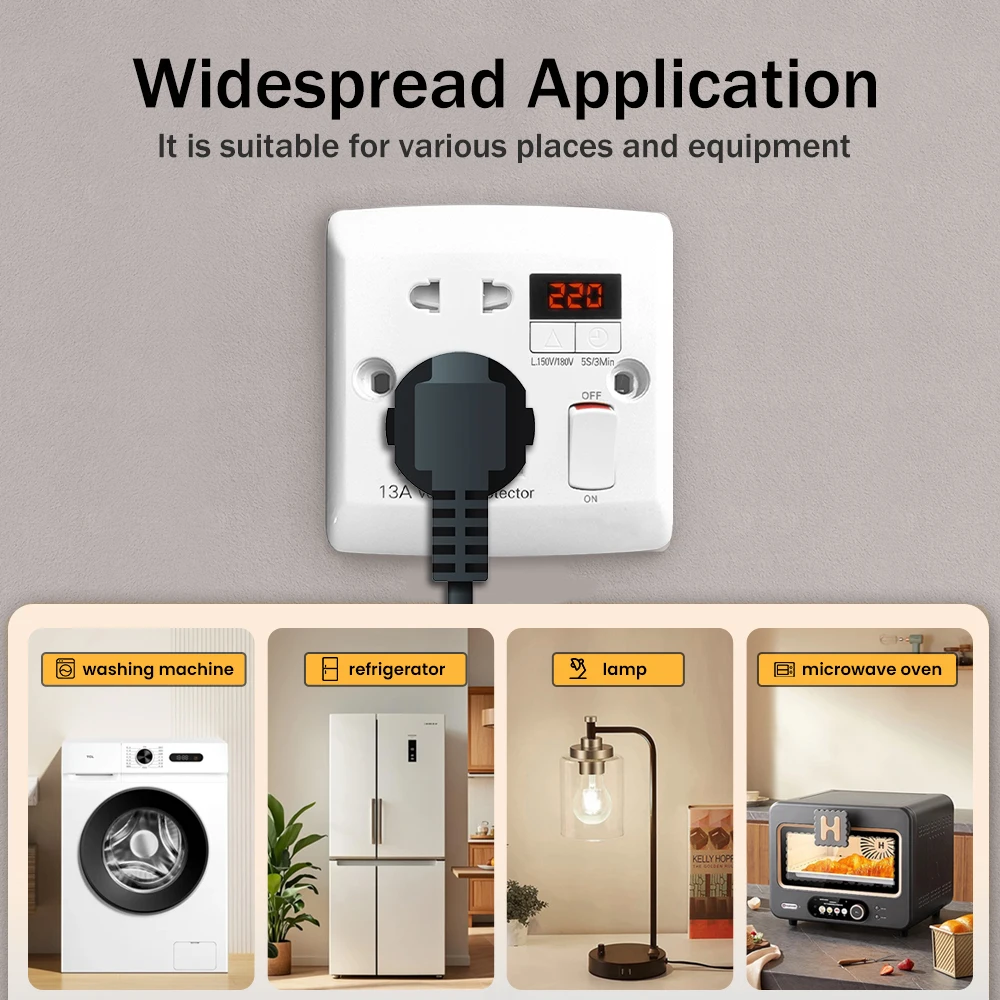 power guard voltage protector 13a white