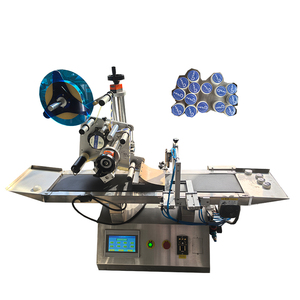 New Design Automatic Tabletop Small Flat Container Top Surface Sticker <b>Labeling</b> <b>Machine</b> for Caps/Lids - Product Image 1