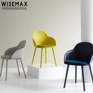 WISEMAX-Silla de comedor de cuero con marco de plástico, muebles modernos y sencillos, de alta calidad, para comedor - Product Image 3