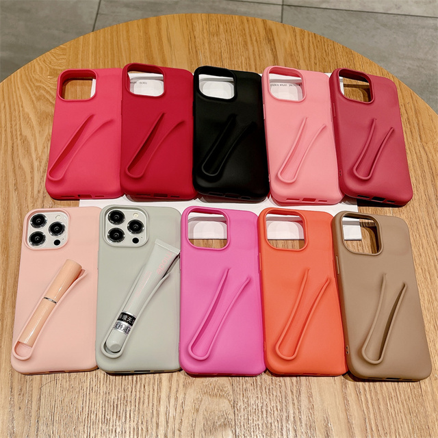 Lipstick Portable Protective iphone Series Phone case TPU Phone case for  12 13 14 15 16 Pro Max Fashion Style Anti-fouling