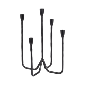 Moderno Candelabro in Ferro a Cinque Bracci Portacandele per Tavoli da Pranzo - Product Image 1