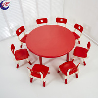 Table et chaise en plastique à succès, table d'étude en plastique pour enfants, mobilier préscolaire, ensemble de chaises et de tables d'école, mobilier de maternelle